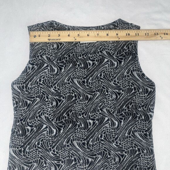 Y2K 90s Sparkle Glitter AGB Byer California Clubbing Stretchy Tank Top Small - Picture 8 of 10